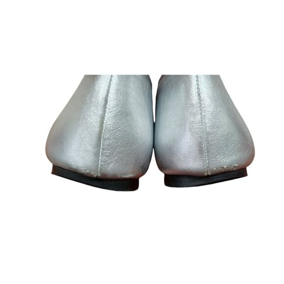 Jcrew Anya Mary Jane flats in Silver Size 10 - Picture 8 of 11